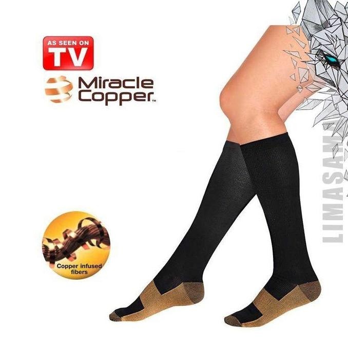 APITOYA Miracle Copper Socks Kaos Kaki Kesehatan Healthy Socks Size L XL Stocking Panjang Nyaman Pri