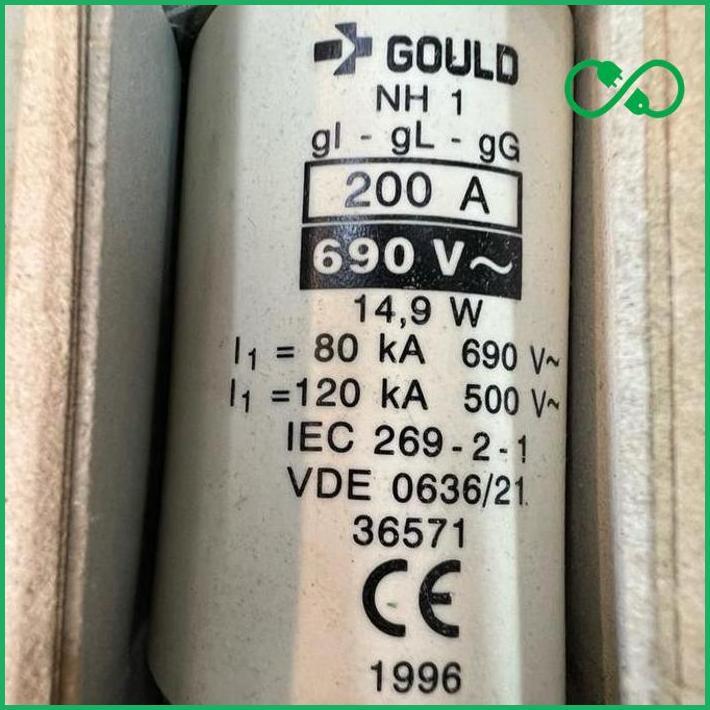 Nh Fuse Gould Nh1 200A Fuse Sekring Nh1 200A  690V Nh Fuse Link Restock