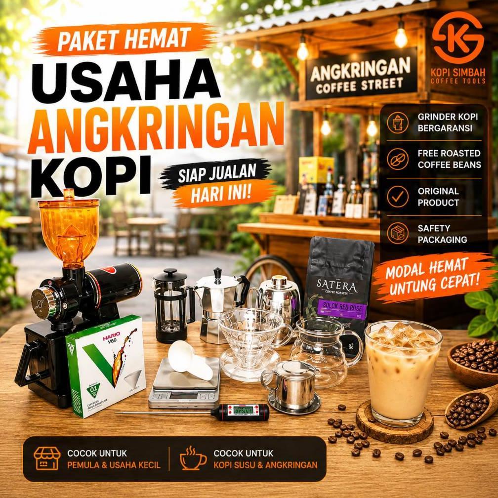 PAKET HEMAT USAHA ANGKRINGAN COFFEE STREET SIAP PAKAI RESMI