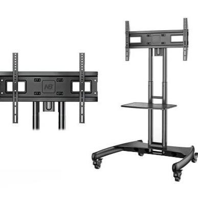 Inci- Nb Ava 150032-70 Bracket Tv Standing 32-75 Inc Hitam Dual Poles Vesa 200X200-600X400 Adjustabl