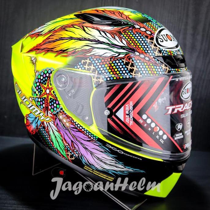 SUOMY HELM TRACK1 CHIEFTAIN MULTI | YELLOW | TRACK 1 SINGLE VISOR - Motorcycle