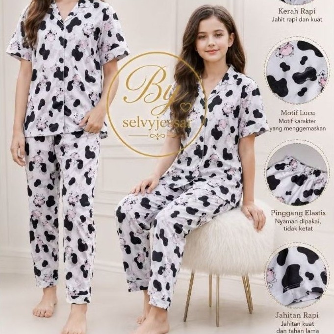 Piama kancing / piama kancing import anak / baju tidur anak