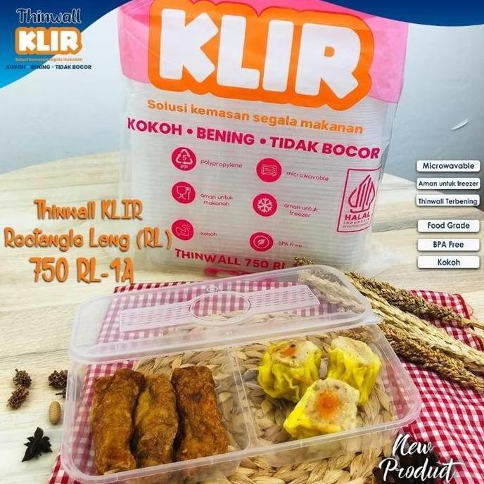 Dingdong- Thinll Rectangular Long 750Ml / Tempat Makan Dah Plastik Food