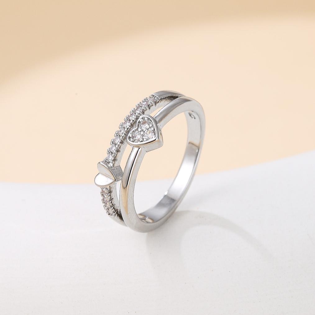 terbaru blk cincin jewelry wanita dewasa titanium anti luntur model simple minilove permata zircon r