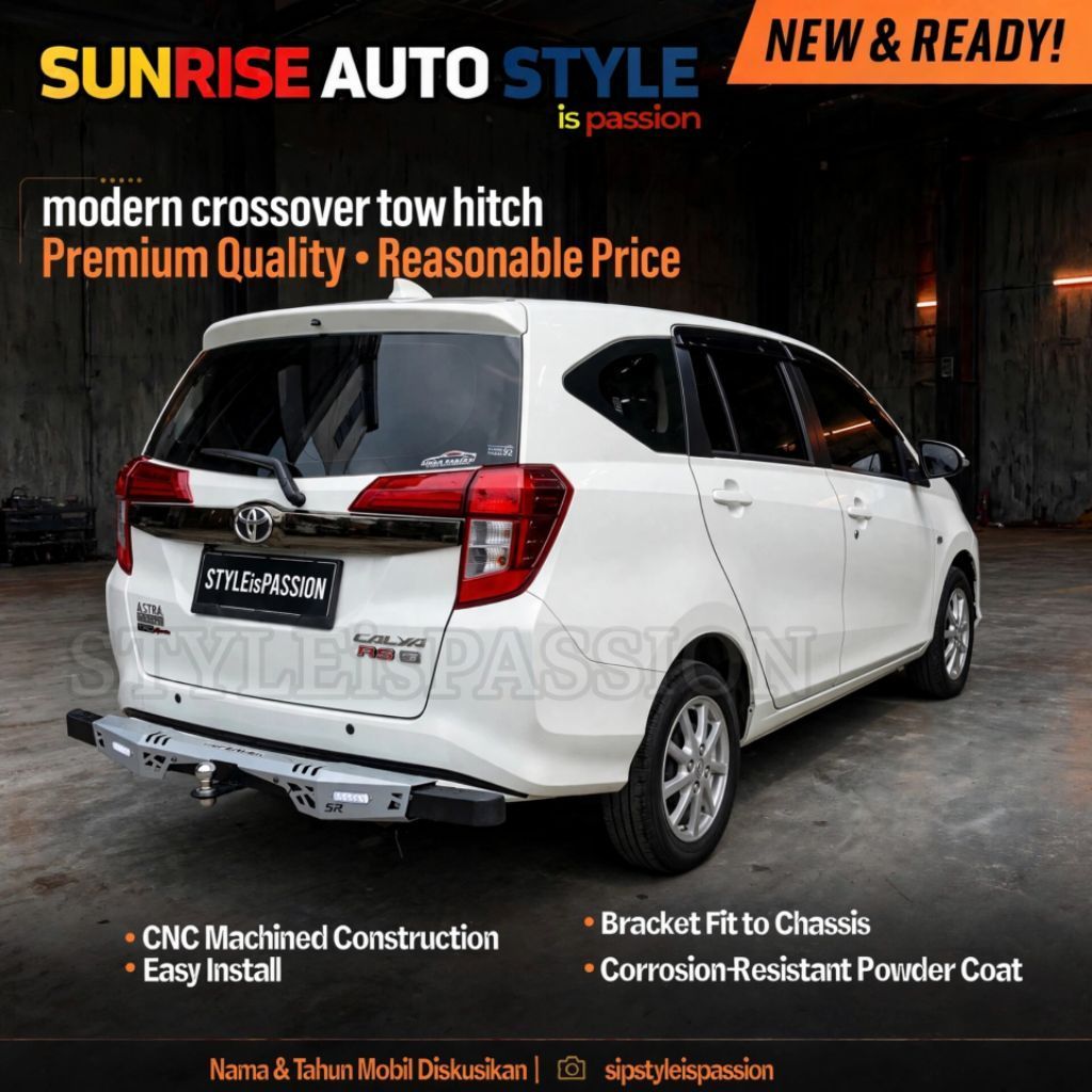 Bumper Towing Rhino Defender Toyota Calya Sigra Brecket Besi