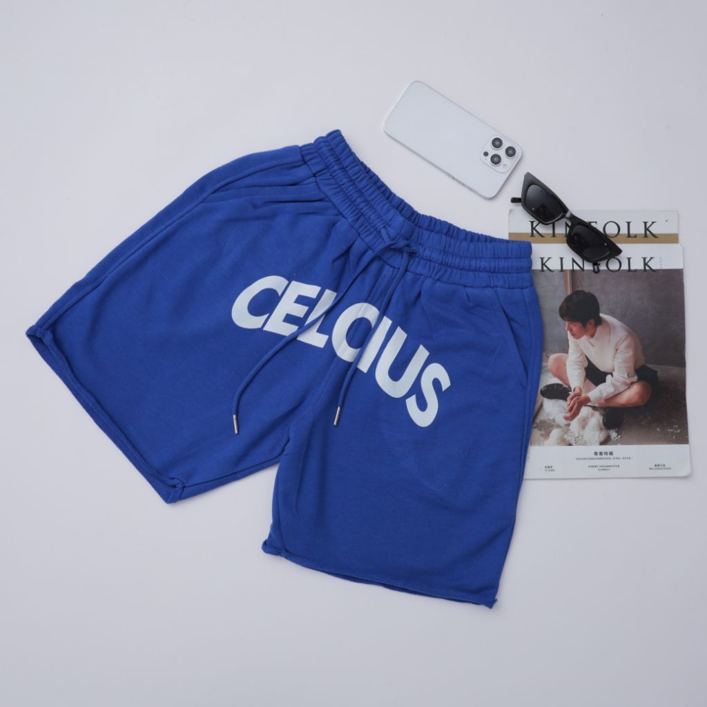 Boardshort Celcius  Celana Pendek Pria Wanita Sweatpants dengan Sablon Celcius