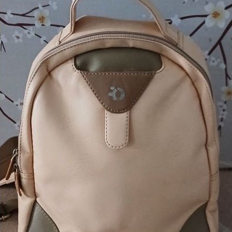 Preloved tas rangsel gotosovie warna pink nude