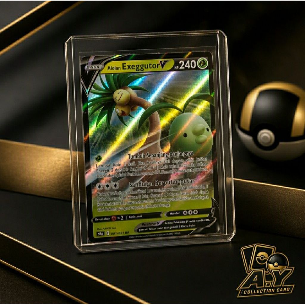 Kartu Pokemon ID Alolan Exeggutor V - Pokemon Go S10b 005/071 RR