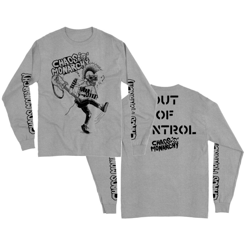 Kaos Band Punk Chaos  Monarchy - Out Of Control misty Lengan Panjang