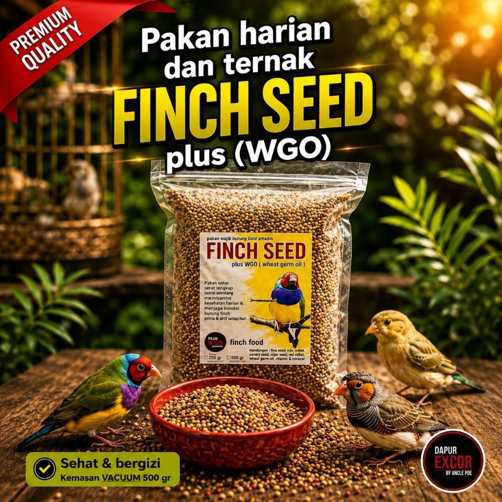 pakan finch gold amadine zebra finch pistat owl dll FINCH SEED excor 500 gr