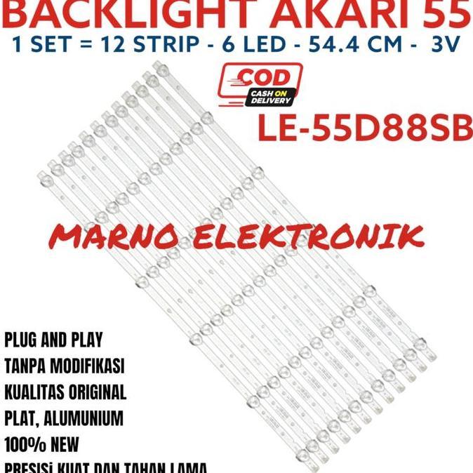 BACKLIGHT AKARI 55 IN 55D LE 55D88SB LE 55D88 SB LE55D88SB BL 6K LAMPU MRN99