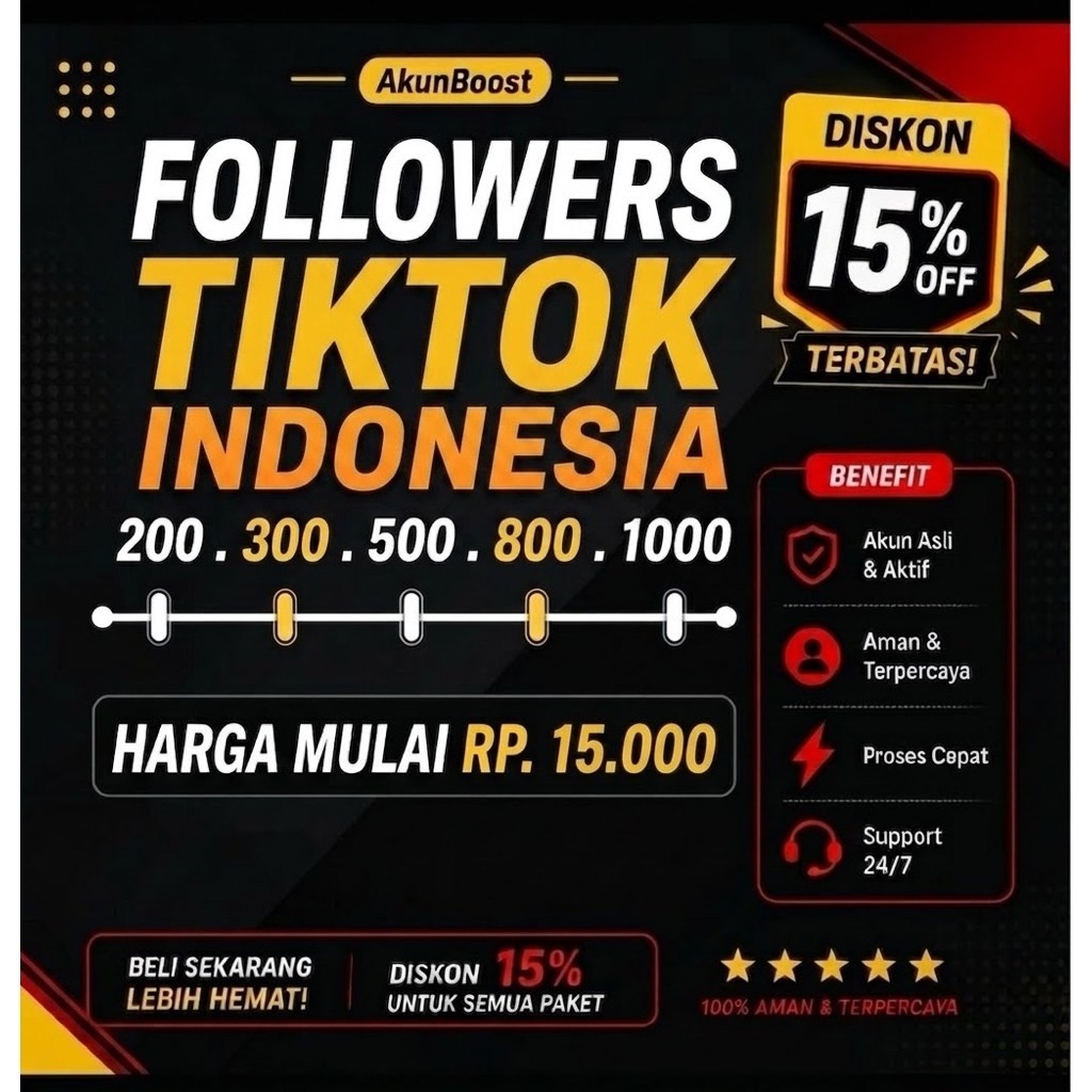 Followers Tiktok Real Indo Proses Cepat aman