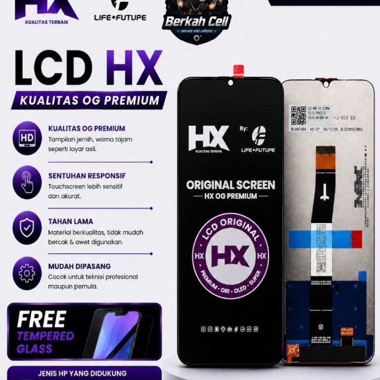 LCD HX Support RM 10C / RM 12C / POCO C55 / C40 (B) – HX OG Premium