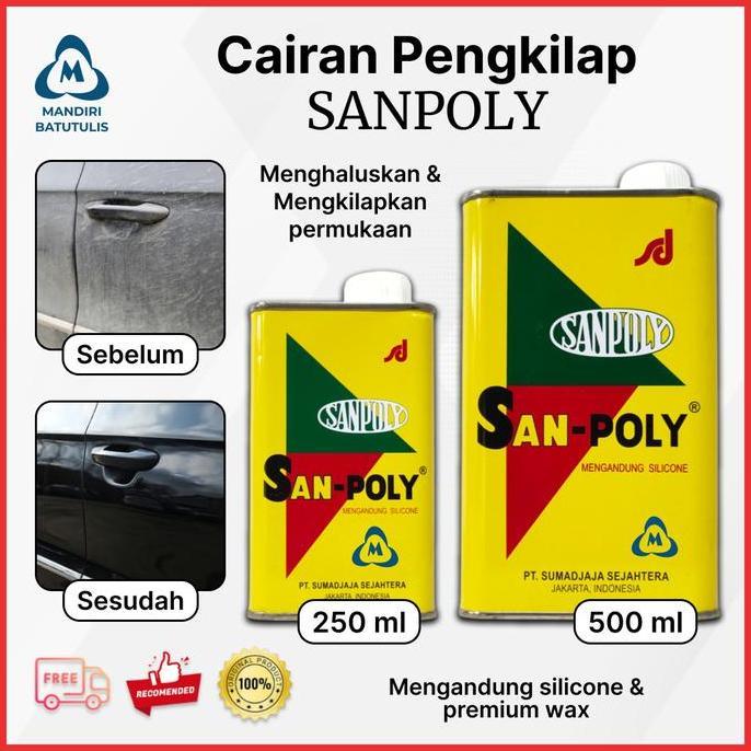 Indomoto- Cairan Pengkilap Logam Sanpoly - Pengkilap Mobil Motor Sanpoly 250Gram