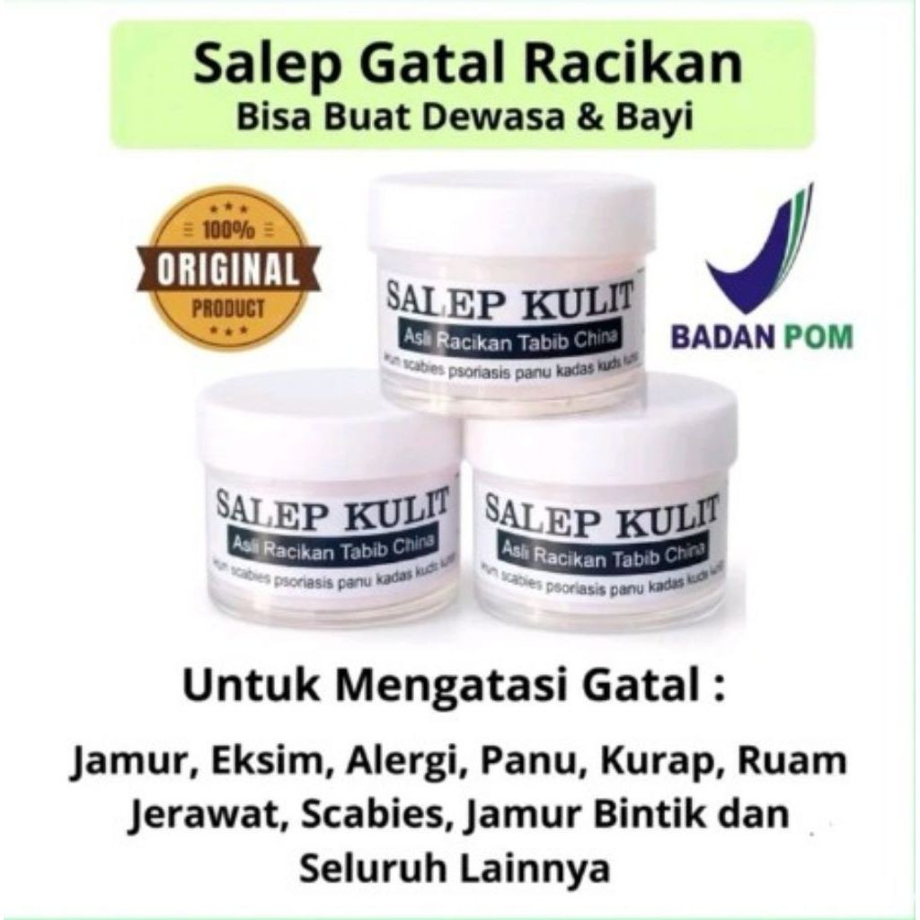 Salep Gatal Racikan Tabib Cina Eksim Scabies Psoriasis 10g Ampuh Kulit Sensitif