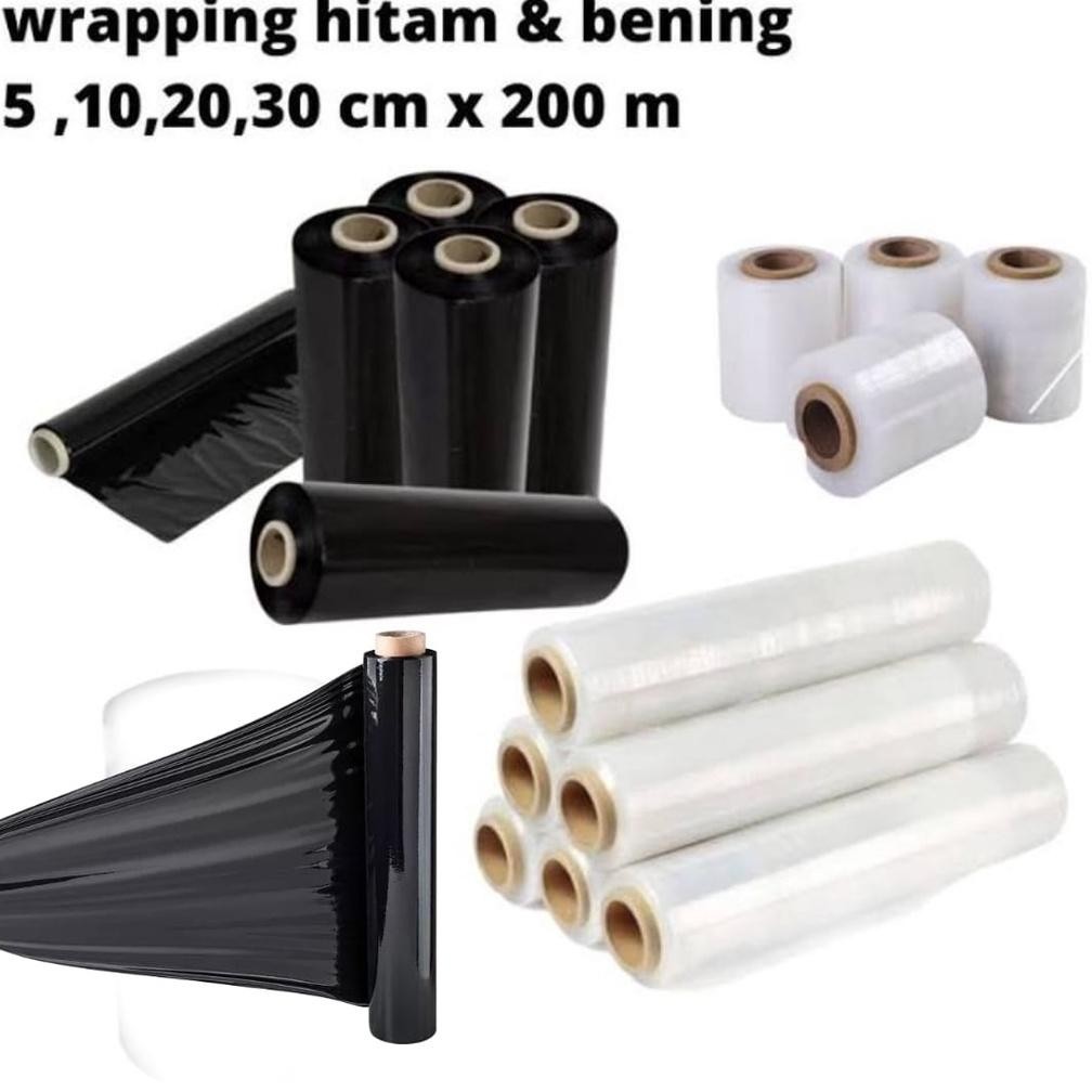 Plastik Wrapping Bening Hitam LLDPE Elastis