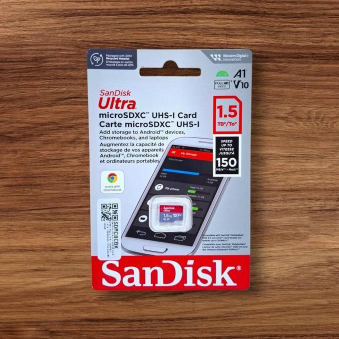 TERMURAH - MICRO SD 1.5TB SANDISK ULTRA ORIGINAL MEMORY CARD 1.5 TB MICROSD 1,5TB ORI 150 MB/S 1,5 H