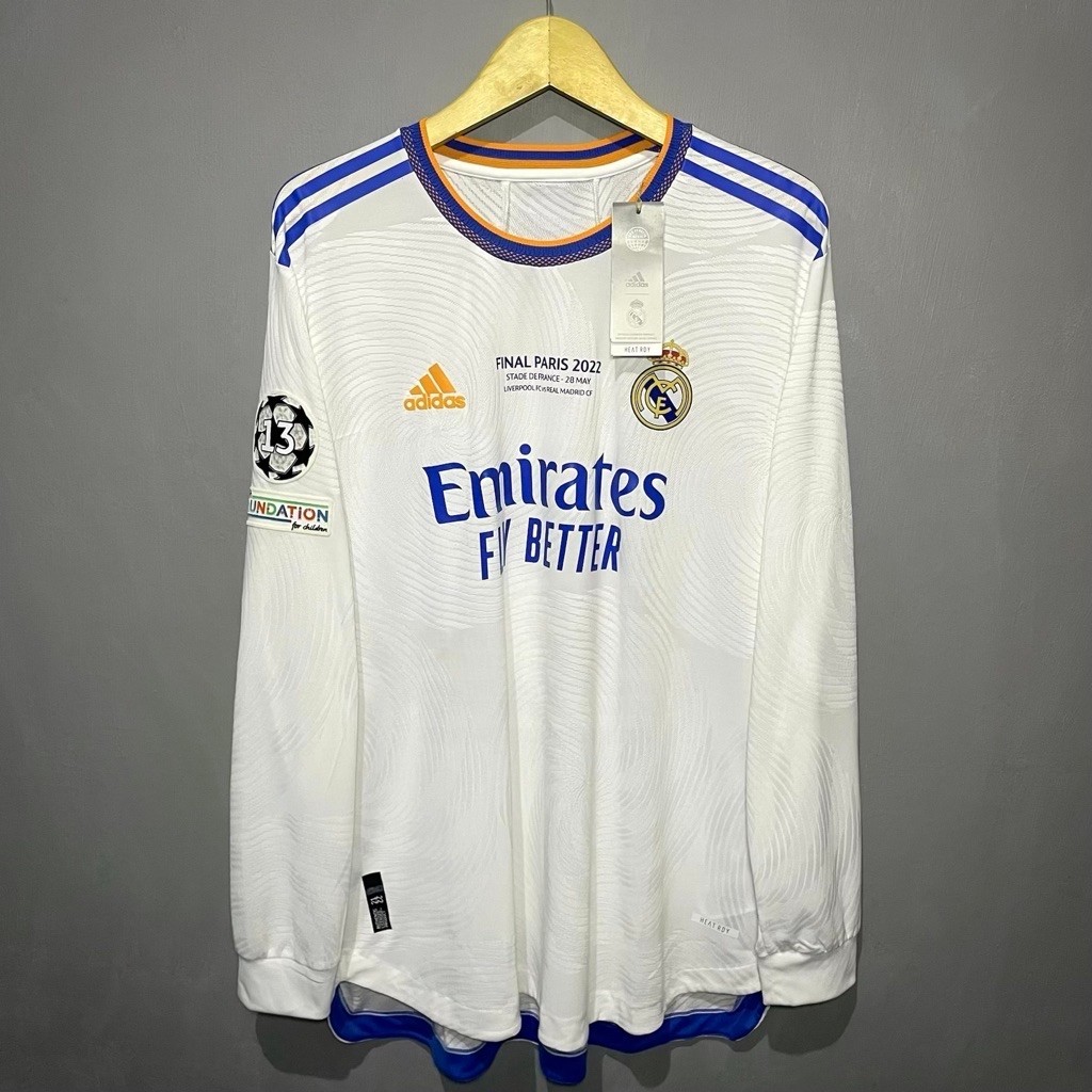 Jersey Original Real Madrid Home 2021/2022 LongSleeve Player Issue Benzema - XL
