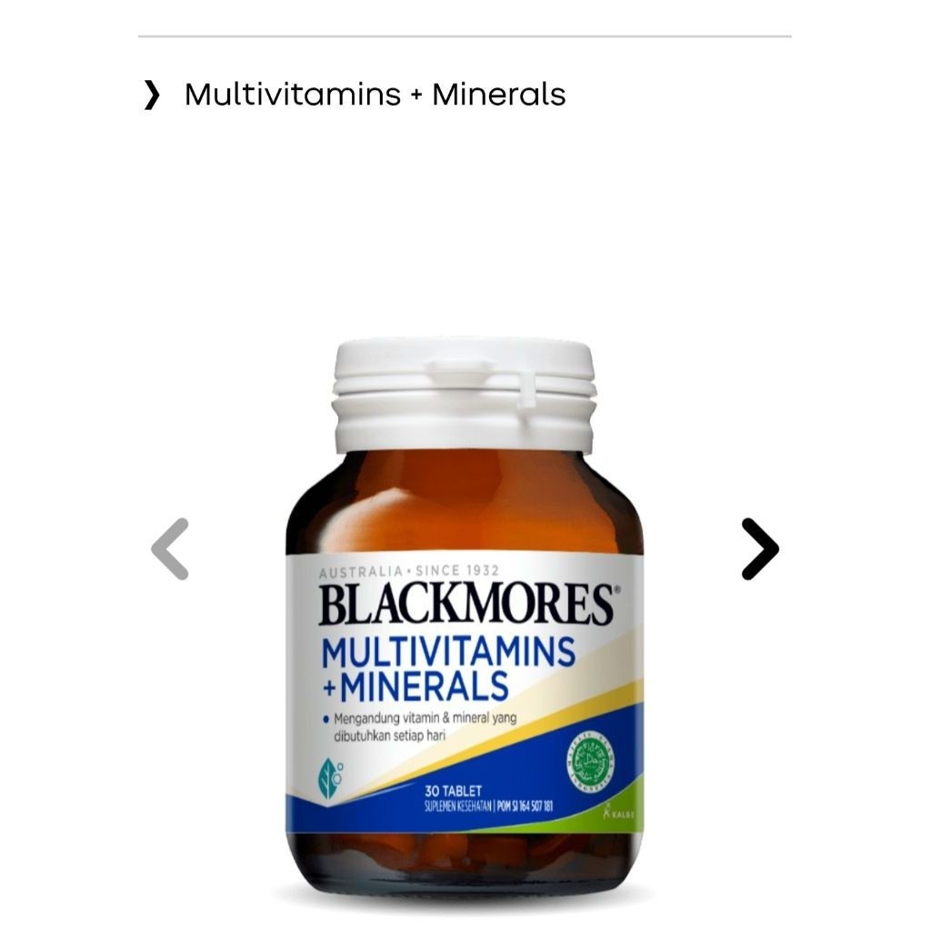 Blackmores Multivitamin Dewasa 30 Tablet - Dukung Daya Tahan Tubuh