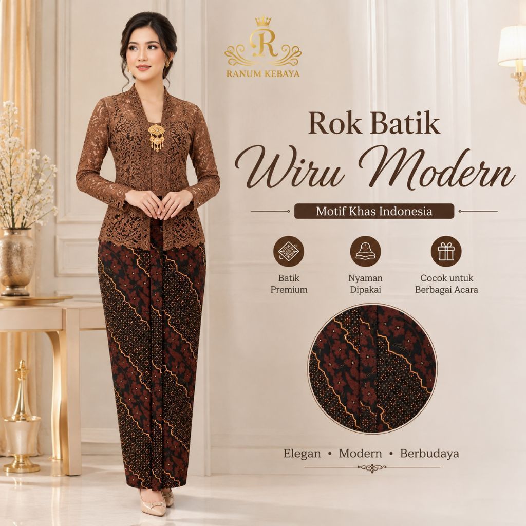 Rok Batik Wiru | Rok Wiron | Rok Batik Kebaya | Jarik Wiron Bawahan Kebaya