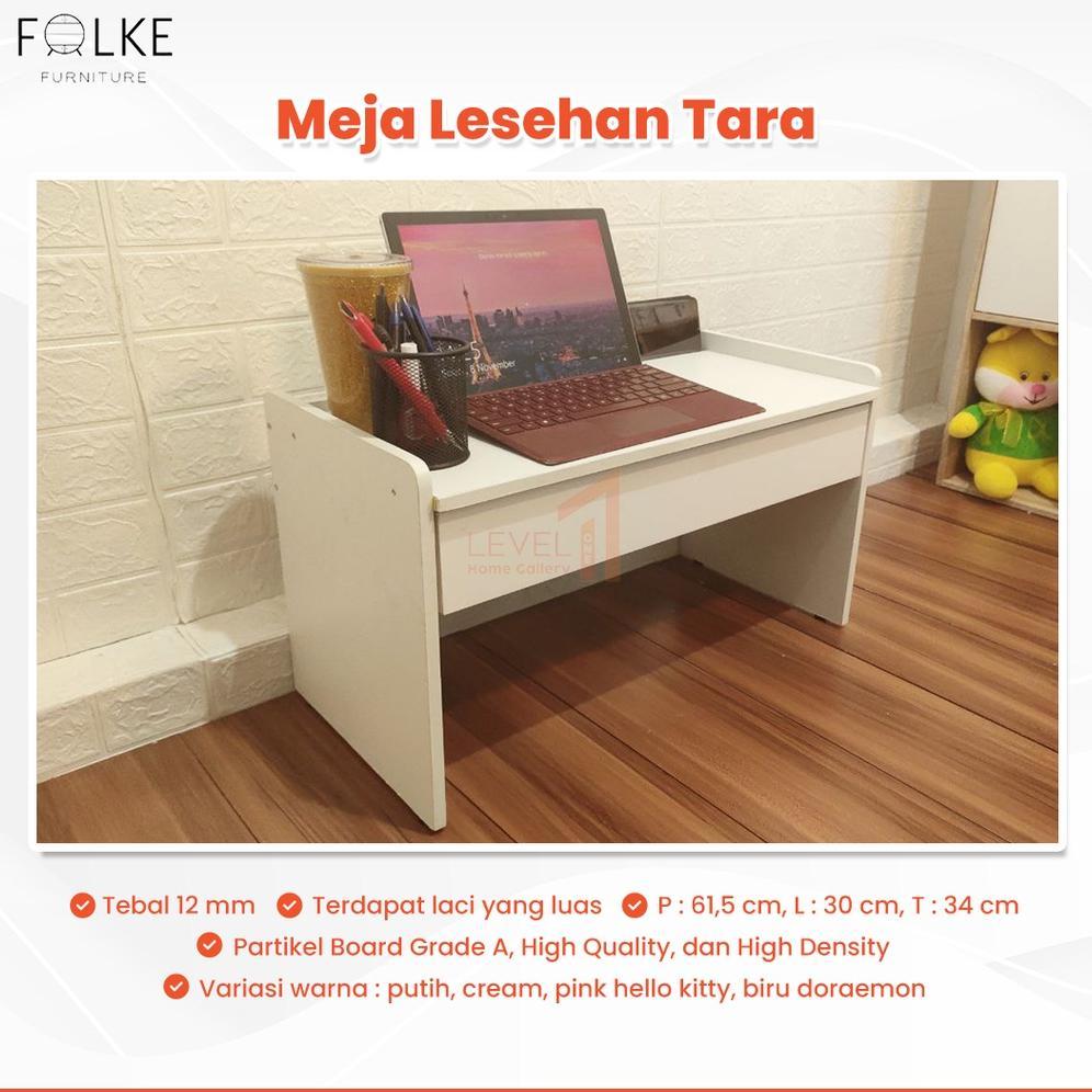 Meja Lesehan Tara  I Meja Belajar Anak Karakter I Meja Kerja Kayu Laptop Laci Serbaguna Minimalis