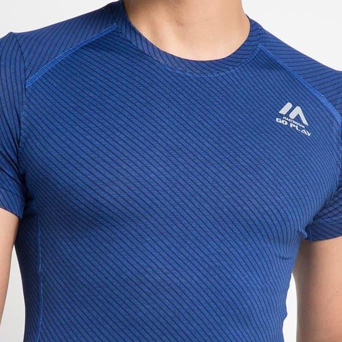MASTERMAN GOPLAY PERFORMANCE DYE KNIT PINSTRIPE KAOS LARI GYM OLAHRAGA