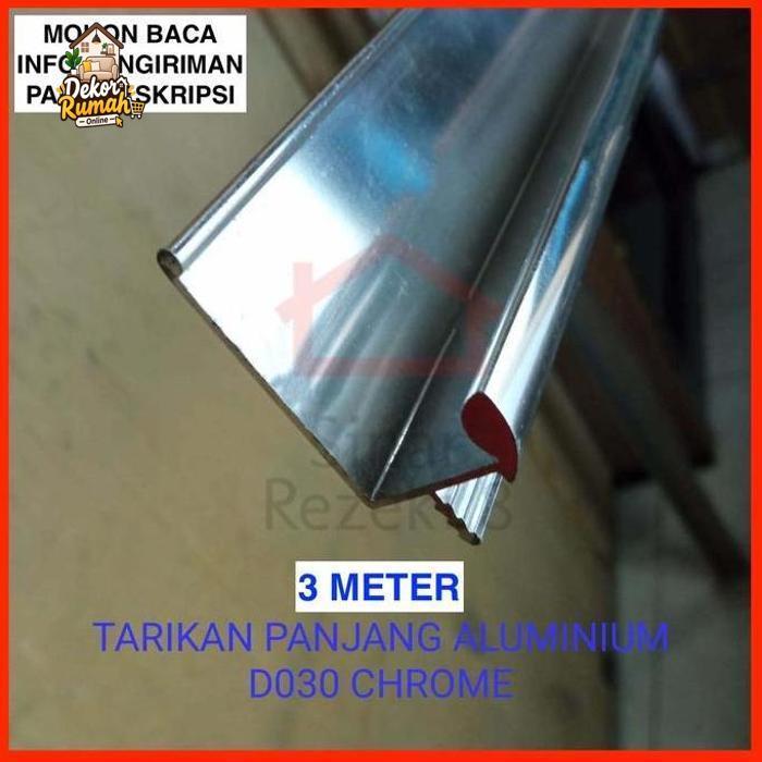 Tarikan Aluminium D030 Mirror Profil Lis Frame Handle Alumunium Edging