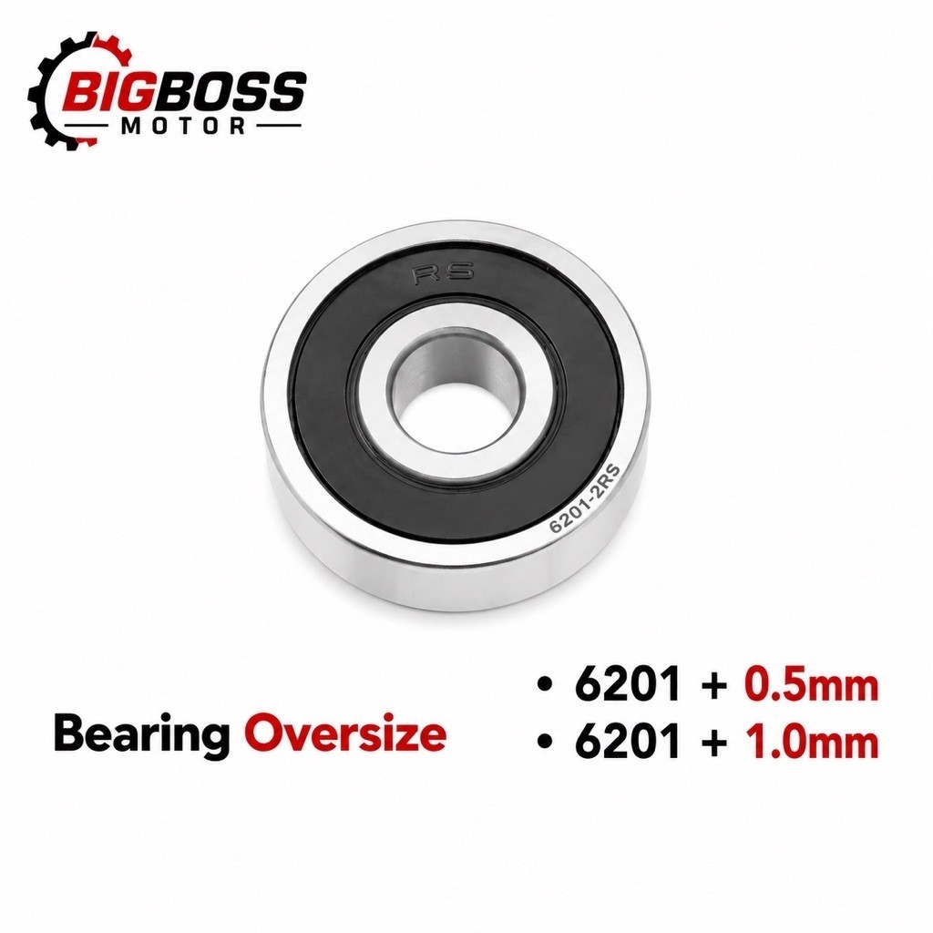 LAHER LAHAR BEARING 6201 6301 6300 6202  6203 6004 6302 RS OVERSIZE LEBIH BESAR 0.5 1 MM 6301 MODIF 