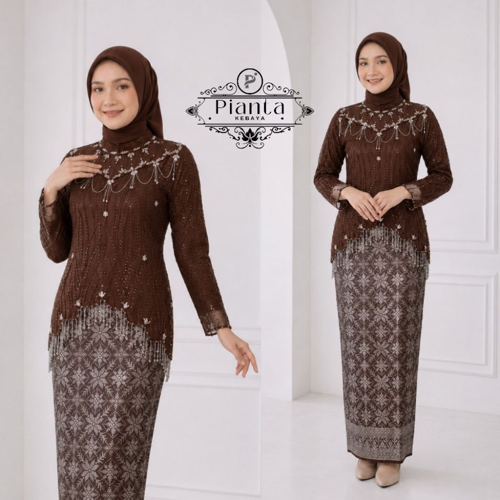 Kebaya Zura Spangle Ronce Setelan Songket