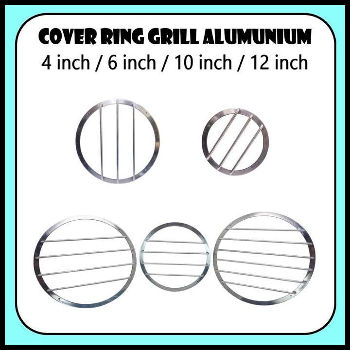 HOT DEAL GRILL PENUTUP SPEAKER ALUMUNIUM CHROME  - COVER RING GRILL TUTUP SPEAKER 4 INCH / 6 INCH / 