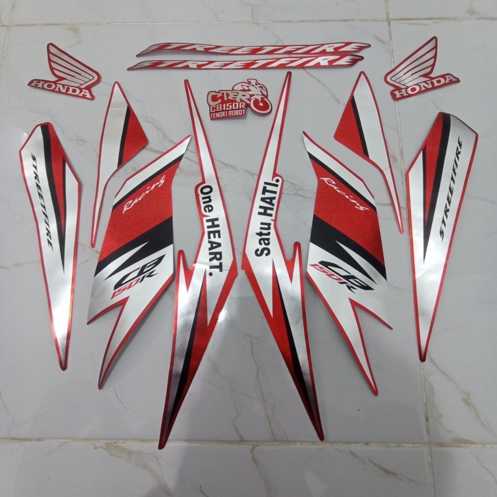 lis cb150r SE merah doff/stripping cb150r SE bahan chrome doff