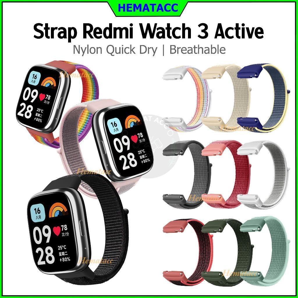 Strap Redmi Watch 3 Active Nylon Quick Dry Lembut Tali Jam Xiaomi Redmi Watch 3 Active Nilon