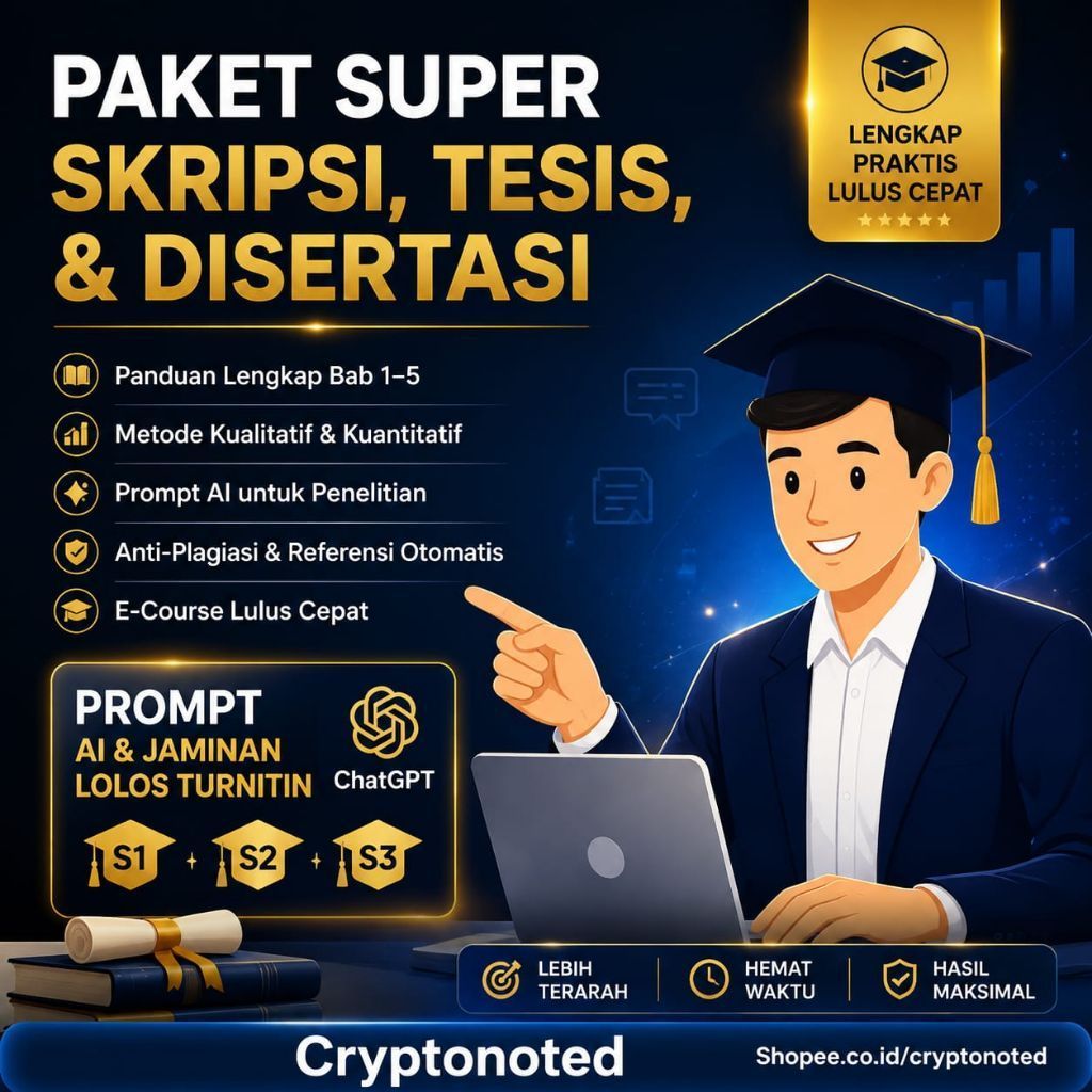 AI Skripsi Mega Pack AI Prompt: Skripsi, Tesis, Disertasi, Tugas Kuliah (Kualitatif & Kuantitatif)