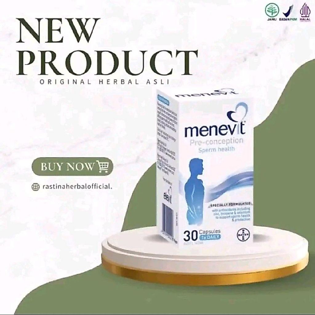 Suplemen Kesehatan Sperma Menevit 30 Kapsul Asli Original untuk Mendukung Kehamilan