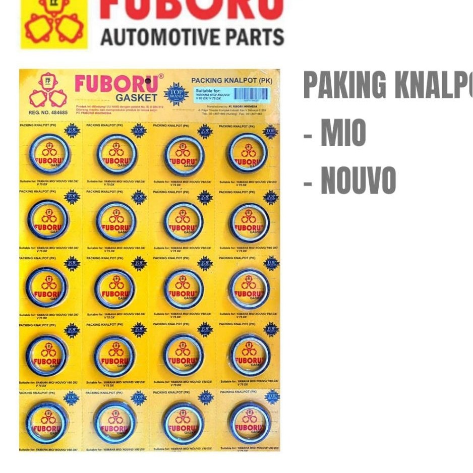 10 pcs PAKING KNALPOT MIO FUBORU asbes gasket knalpot nouvo