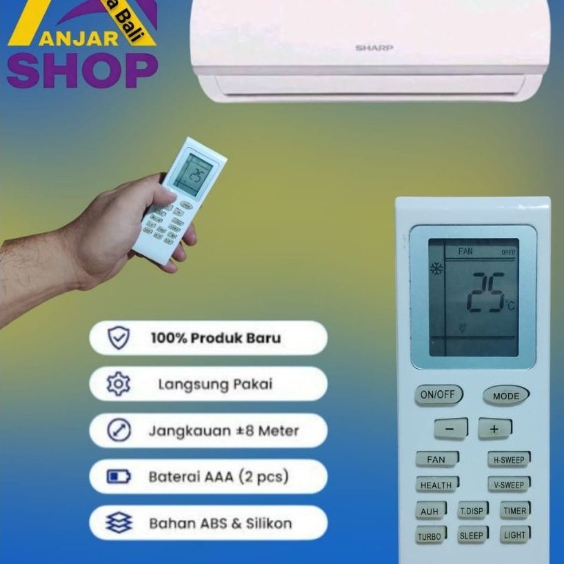 REMOT AC SHARP TURBO COOL / REMOT AC SHARP CHINA / REMOT AC SHARP KOTAK / REMOT AC SHARP
