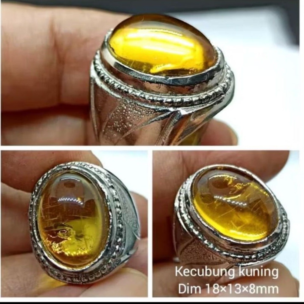 BATU CINCIN KECUBUNG KUNING KALIMANTAN CRYSTAL HG