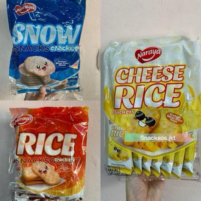 NARAYA RICHY RICE CRACKERS / RICHY SNOW CRACKERS / CHEESE CRACKERS