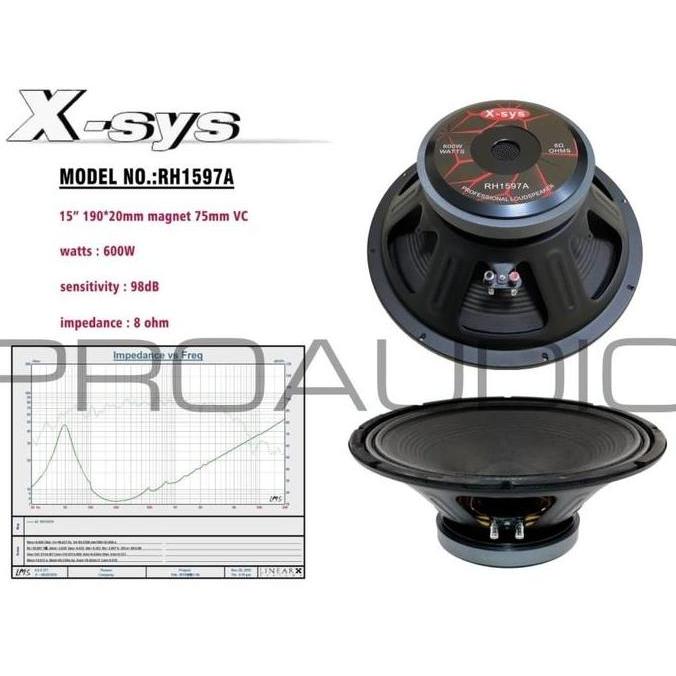 Speaker Komponen X-sys X sys RH1597A RH 1597 A RH 1597A Original