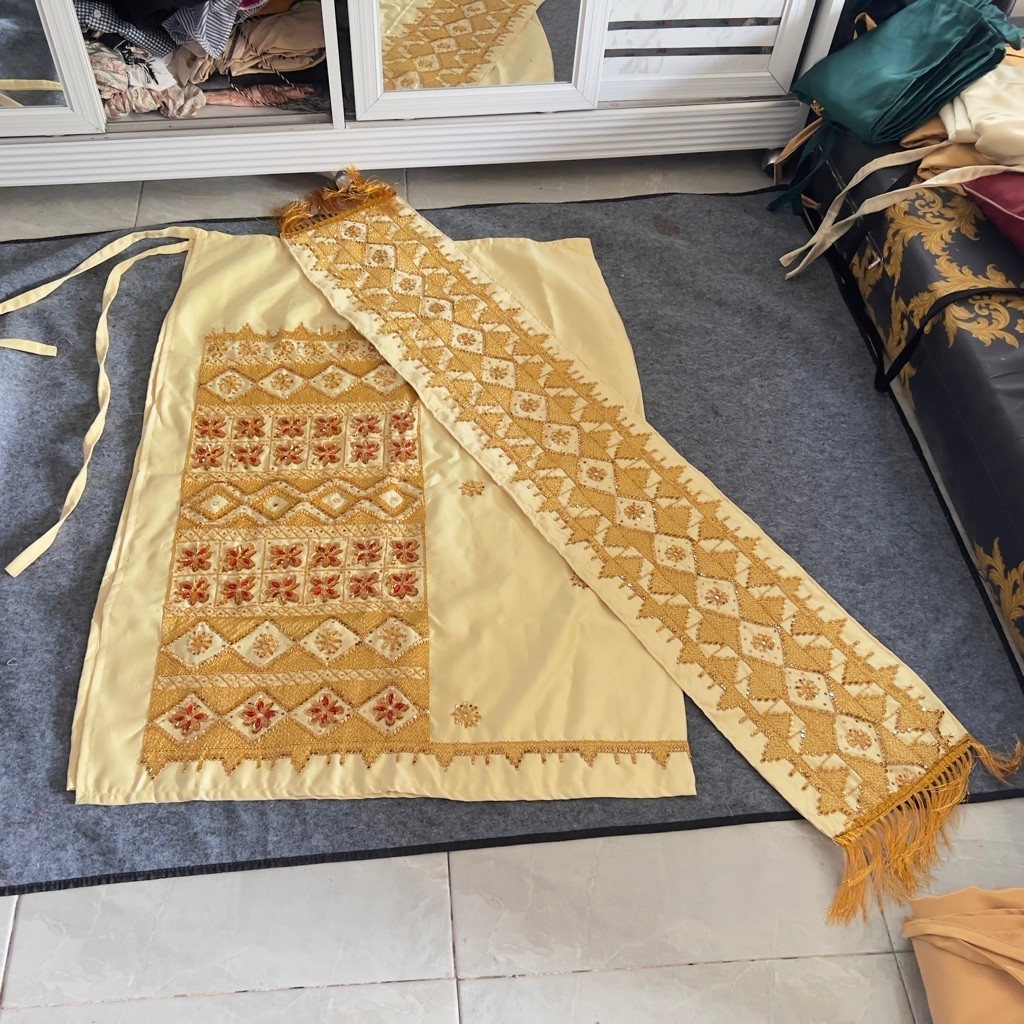 Rok lilit santung tapis lampung tanpa selempang & lengkap selempang