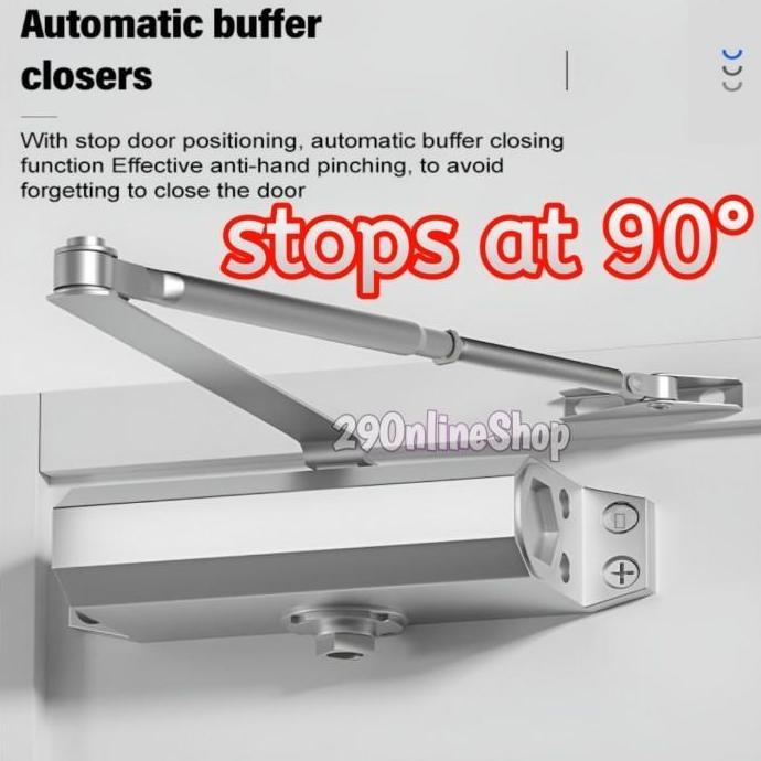 Penutup Pintu Otomatis Stopper Engsel Penahan Door Closer Rumah Kamar Hidrolik Soft Close Stoper