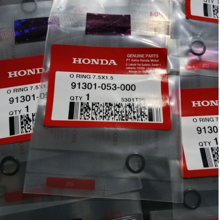 HONDA O-Ring 7.5X1.5 Untuk Beat Vario Genio Scoopy Kode 91301-053-000