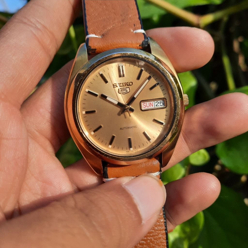 Seiko 5 Automatic SNX118K1 Gold Sunbrust 7s26-0440 SNX118