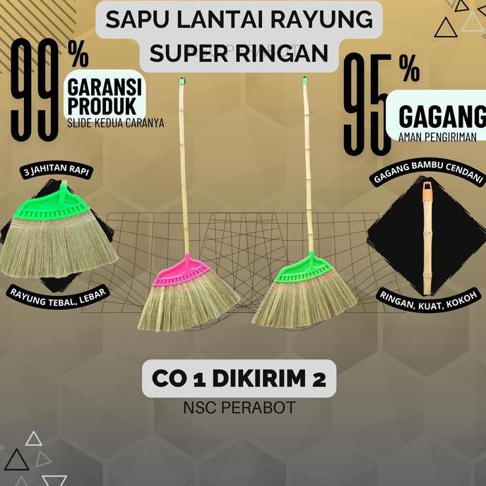 SAPU LANTAI RAYUNG SUPER RINGAN GAGANG BAMBU CENDANI