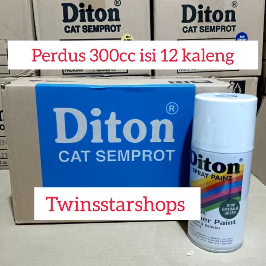 Pilok Pylox Cat Diton 300cc Perdus Emerald Green 8196 Hijau Tua Metallic Glossy Mengkilap Spray Pain