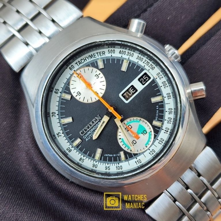 Jam Tangan Rare Original Citizen Chronograph Flyback Vintage Automatic Japan Made