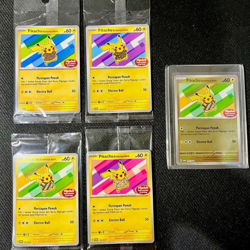 Promo Pikachu Batik Indonesia Journey Original Sealed V1-V4 Banyak Warna
