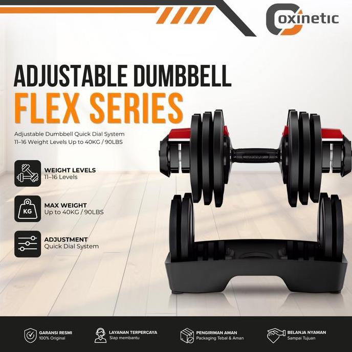Bagiosuper12 - Oxinetic Adjustable Dumbbell 12.5Kg 18Kg 24Kg 40Kg Flex Ad1228 Flex Ad1830 Flex Ad247