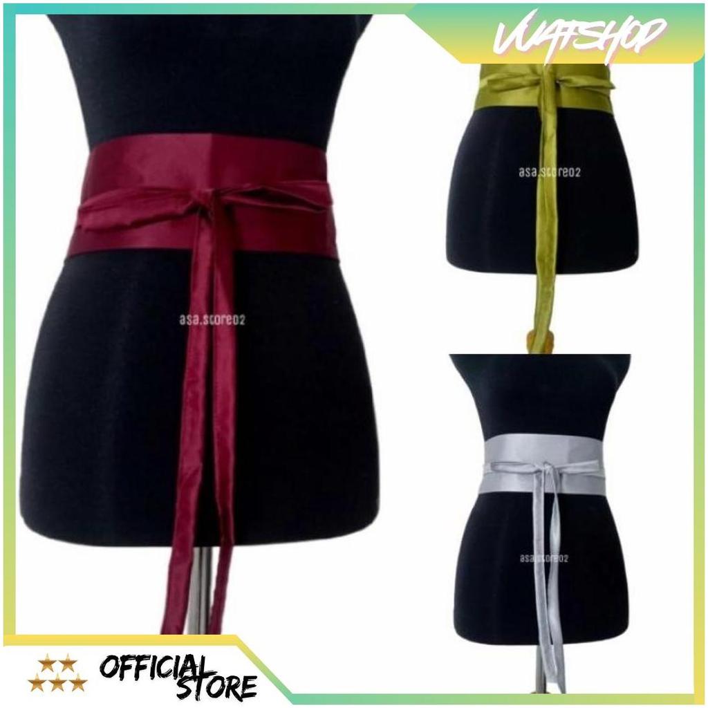 Obi Belt Polos Satin/Obi Kebaya/Obi Tokyo/Obi Kyoto ASA Teratas