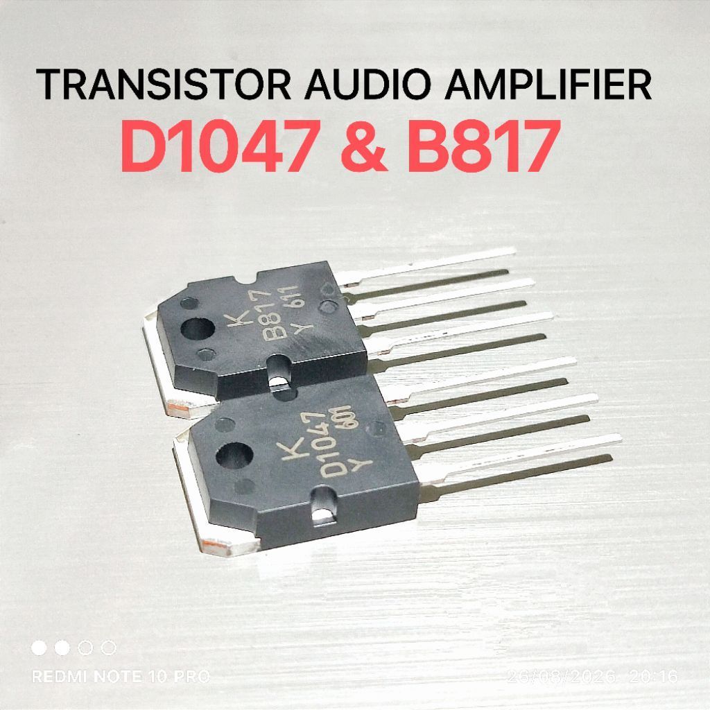 (QTY 1 SET) TRANSISTOR 2SB817 2SD1047 B817 D1047 B 817 D 1047 ASLI KEC